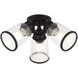 Lawrenceville 3 Light 16 inch Black Flush Mount Ceiling Light