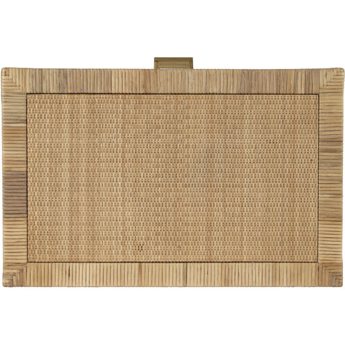 Corfu 3 Drawer Rattan Nightstand in Natural and White