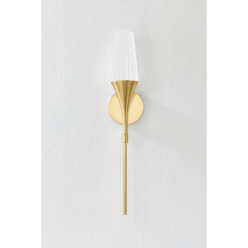 Luisa 1 Light 4.75 inch Aged Brass Wall Sconce Wall Light