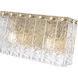 Glacier 2 Light 15 inch Modern Gold Vanity Wall Light