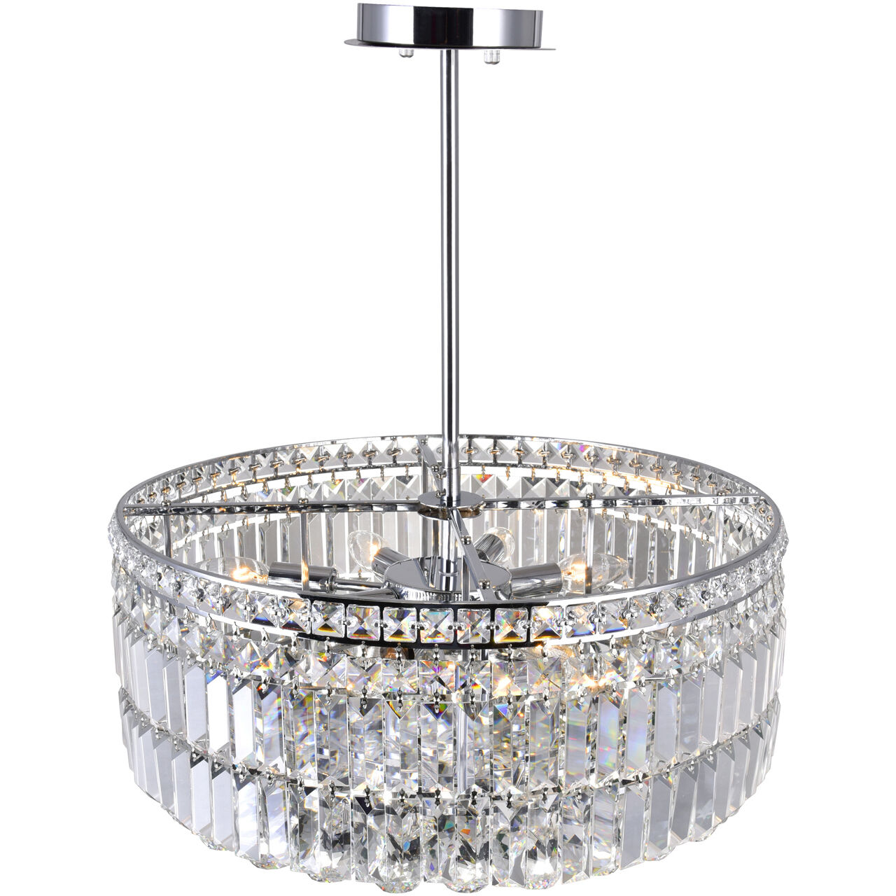Colosseum 8 Light 20 inch Chrome Down Chandelier Ceiling Light