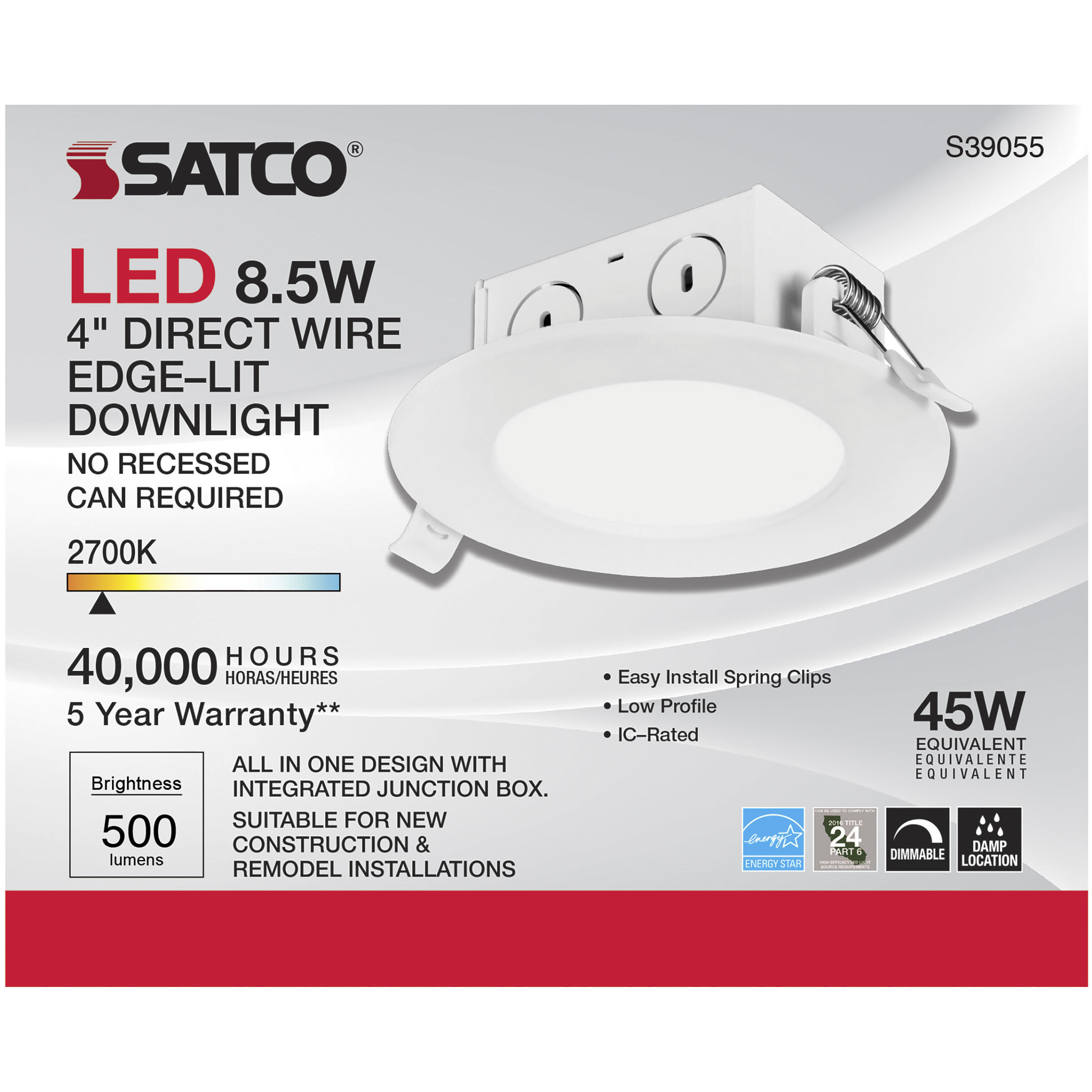 Edgewood LED Module White Recessed