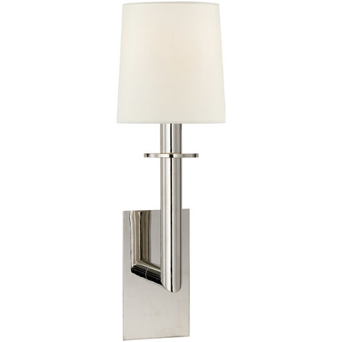 J. Randall Powers Dalston 1 Light 7.5 inch Polished Nickel Sconce Wall Light in Linen