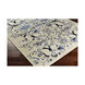 Opulent 108 X 72 inch Blue and Black Area Rug, Wool, Cotton, and Viscose