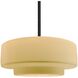 Radiance Collection - Tier Pendant Ceiling Light in Matte Black, Dedicated LED, Black Cord, Muted Yellow, 14.5W x 5.25H, Form+Finish+Function