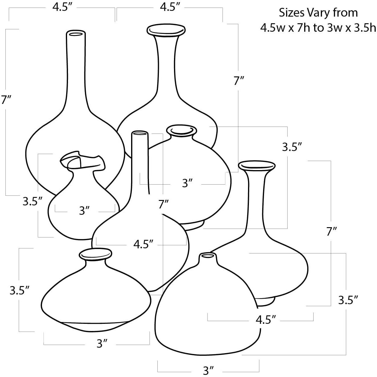 Bud 7 X 3 inch Vases