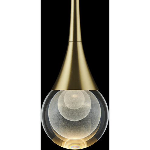 Luna II 1 Light 4.75 inch Brass Pendant Ceiling Light