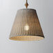 Baja 1 Light 16 inch Natural Aged Brass Single Pendant Ceiling Light