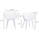Piazza White Outdoor Chair, Set of 2