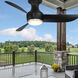 Corona 52 inch Brushed Nickel and Matte Black with Matte Black Blades Flush Mount Ceiling Fan in 3500K, Brushed Nickel Matte Black