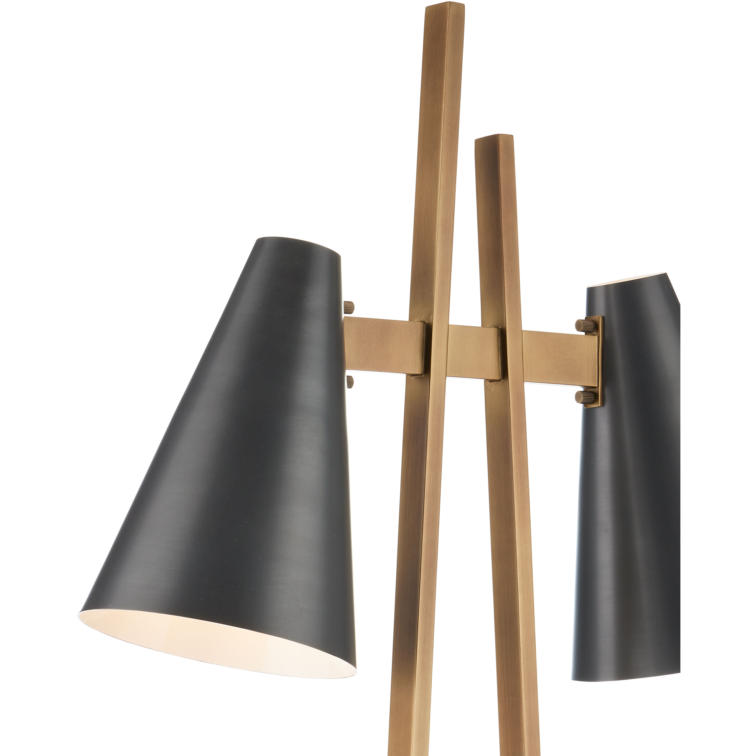 Duet 63.5 inch 9 watt Oil Rubbed Bronze/Antique Brass Floor Lamp Portable Light