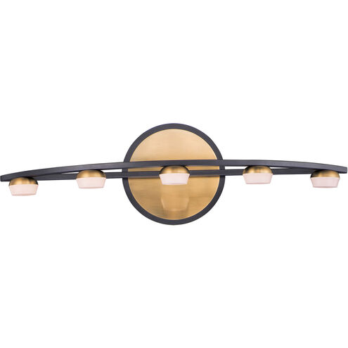 Button LED 23.75 inch Black/Gold Bath Vanity Light Wall Light