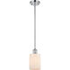 Ballston Hadley LED 4.5 inch Polished Chrome Pendant Ceiling Light in Matte White Glass, Ballston