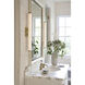 Lisa McDennon Devon LED 25.75 inch Lacquered Brass Bath Light Wall Light in Etched Opal, 40W, 2900K, Linear, Sconce