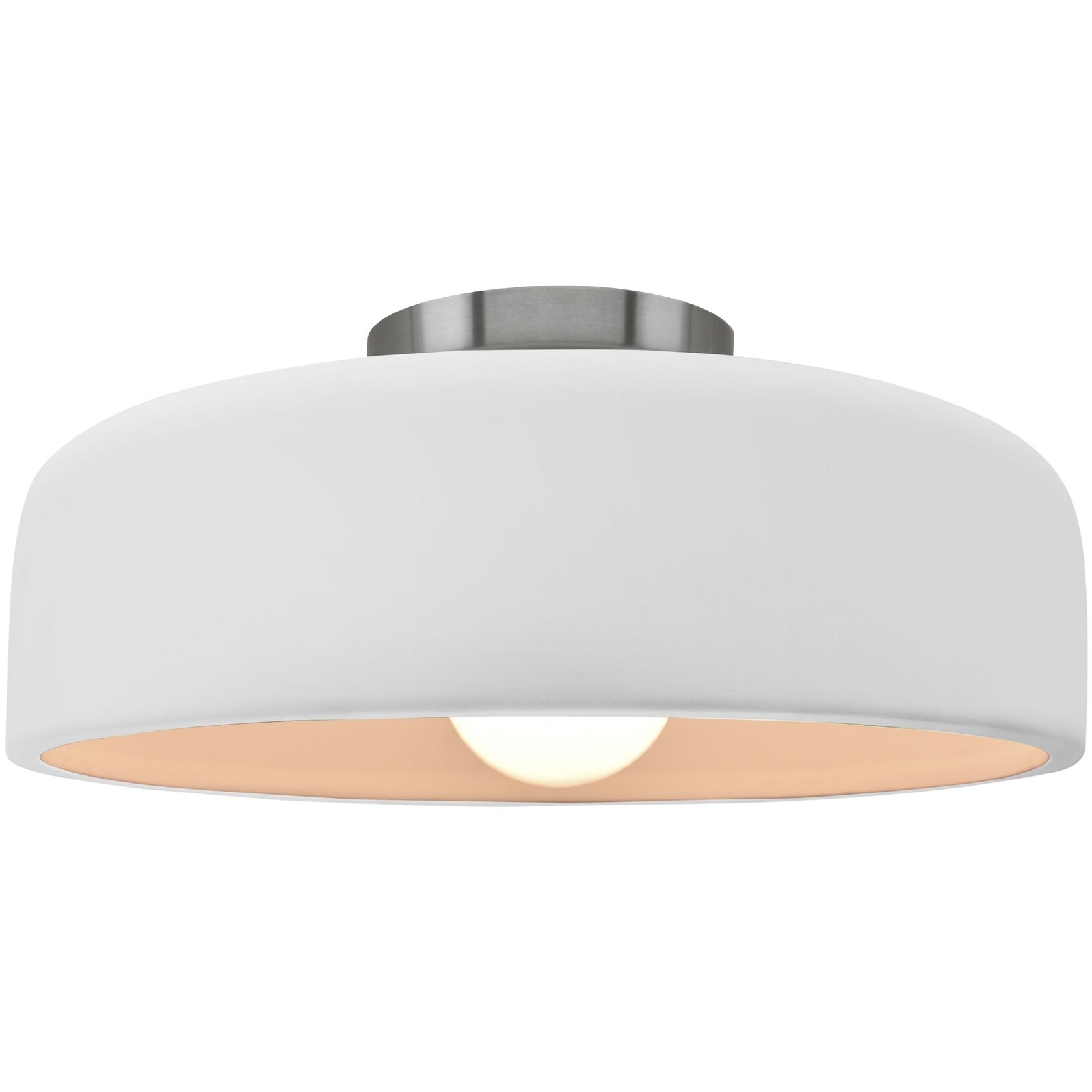 Radiance Collection - Spire LED 10 inch Bisque Semi-Flush Ceiling Light, Form+Finish+Function