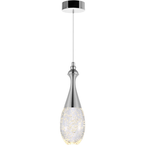 Dior LED 5 inch Chrome Down Mini Pendant Ceiling Light