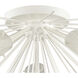 Sea Urchin 5 Light 32 inch White Coral Semi Flush Mount Ceiling Light