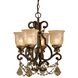 Norwalk 4 Light 17 inch Bronze Umber Mini Chandelier Ceiling Light in Golden Teak Swarovski