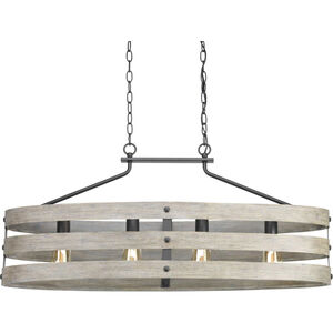 Camps Bay 4 Light 39 inch Graphite Linear Chandelier Ceiling Light