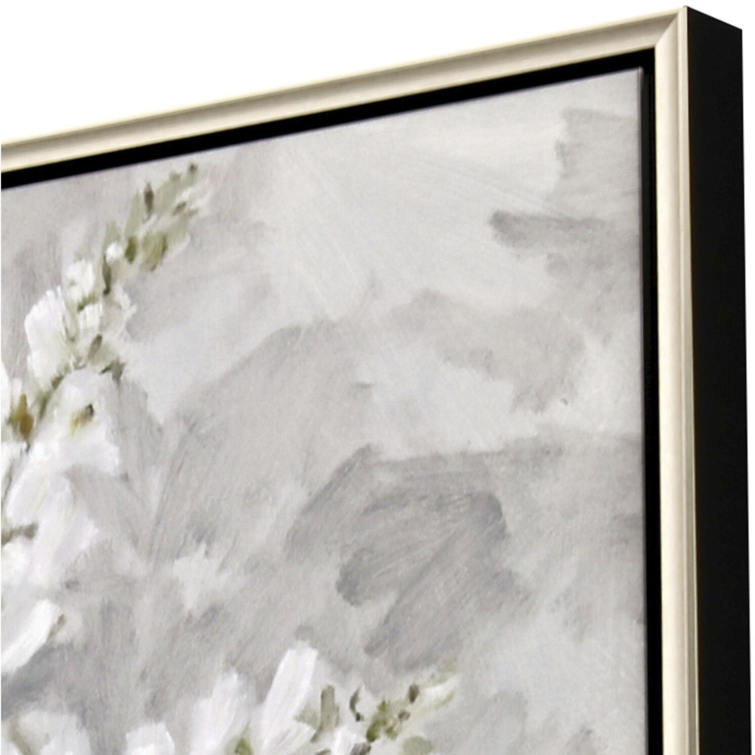 Calm Moment White and Blue and Gray and Multi Canvas