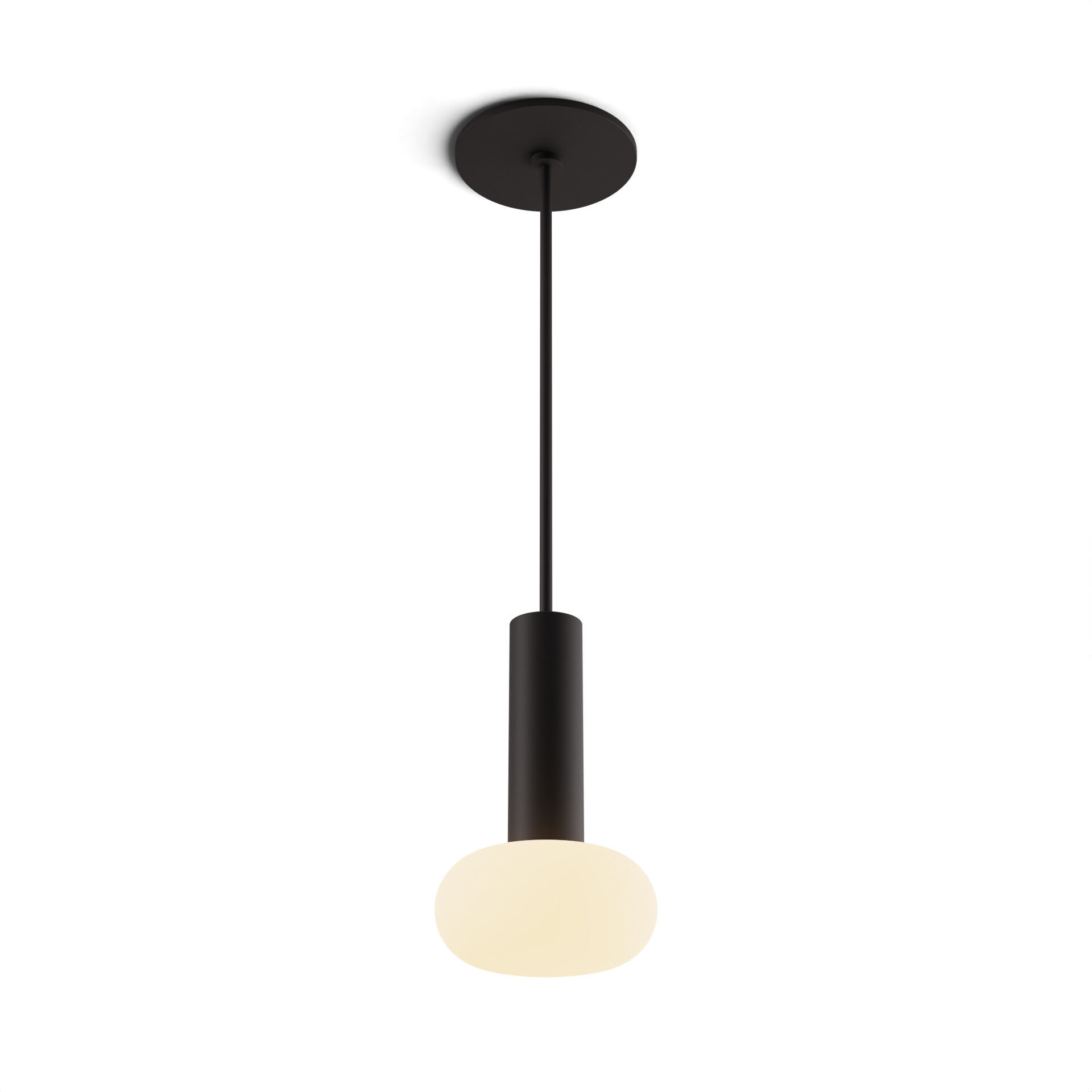 Combi LED 5 inch Matte Black Pendant Ceiling Light, Suspension / Flush Mount 2-in-1