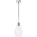 Gene 1 Light 7 inch Chrome Pendant Ceiling Light