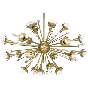 Jonathan Adler Sputnik 24 Light 15 inch Antique Brass Chandelier Ceiling Light
