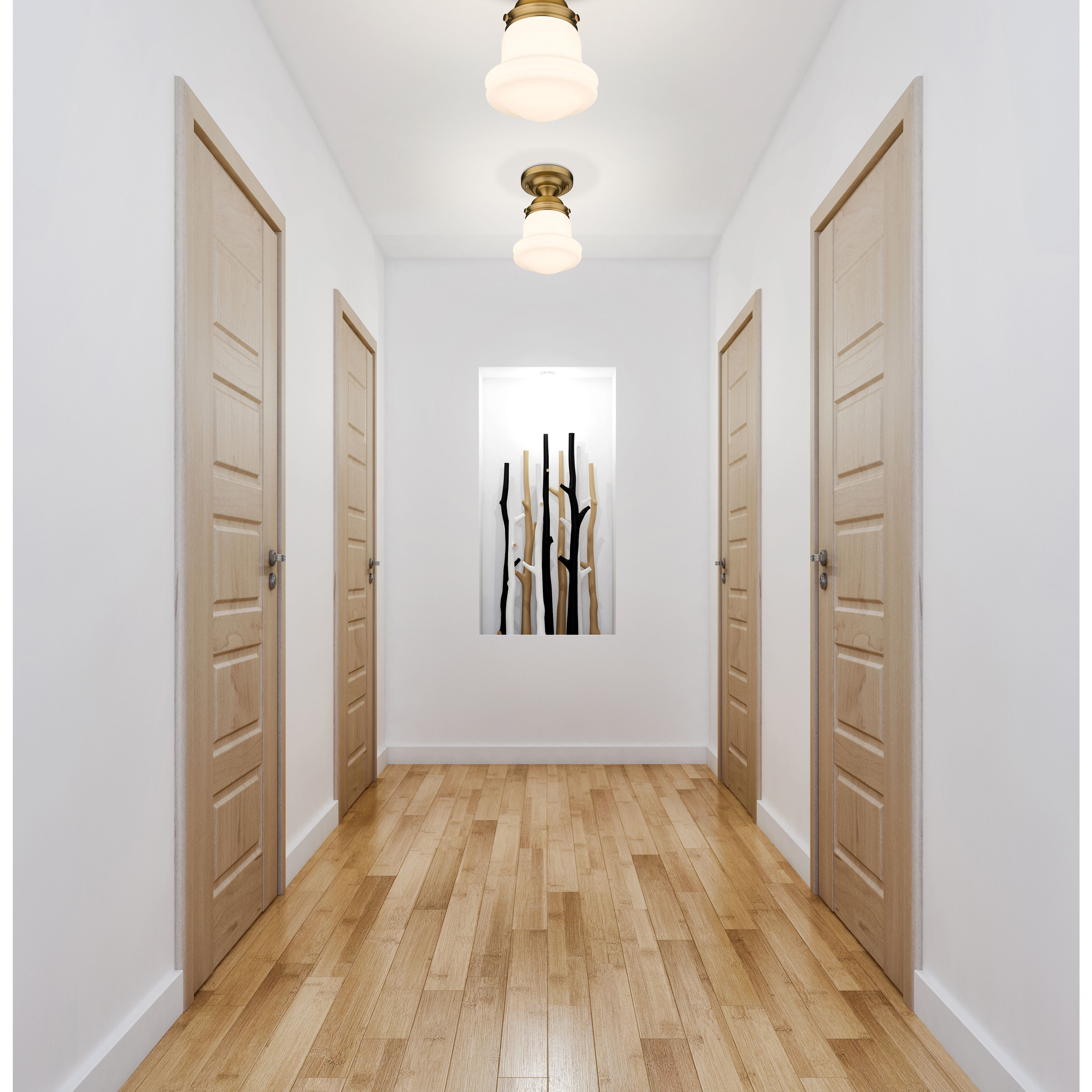 Vaughn 1 Light 6 inch Heritage Brass Flush Mount Ceiling Light