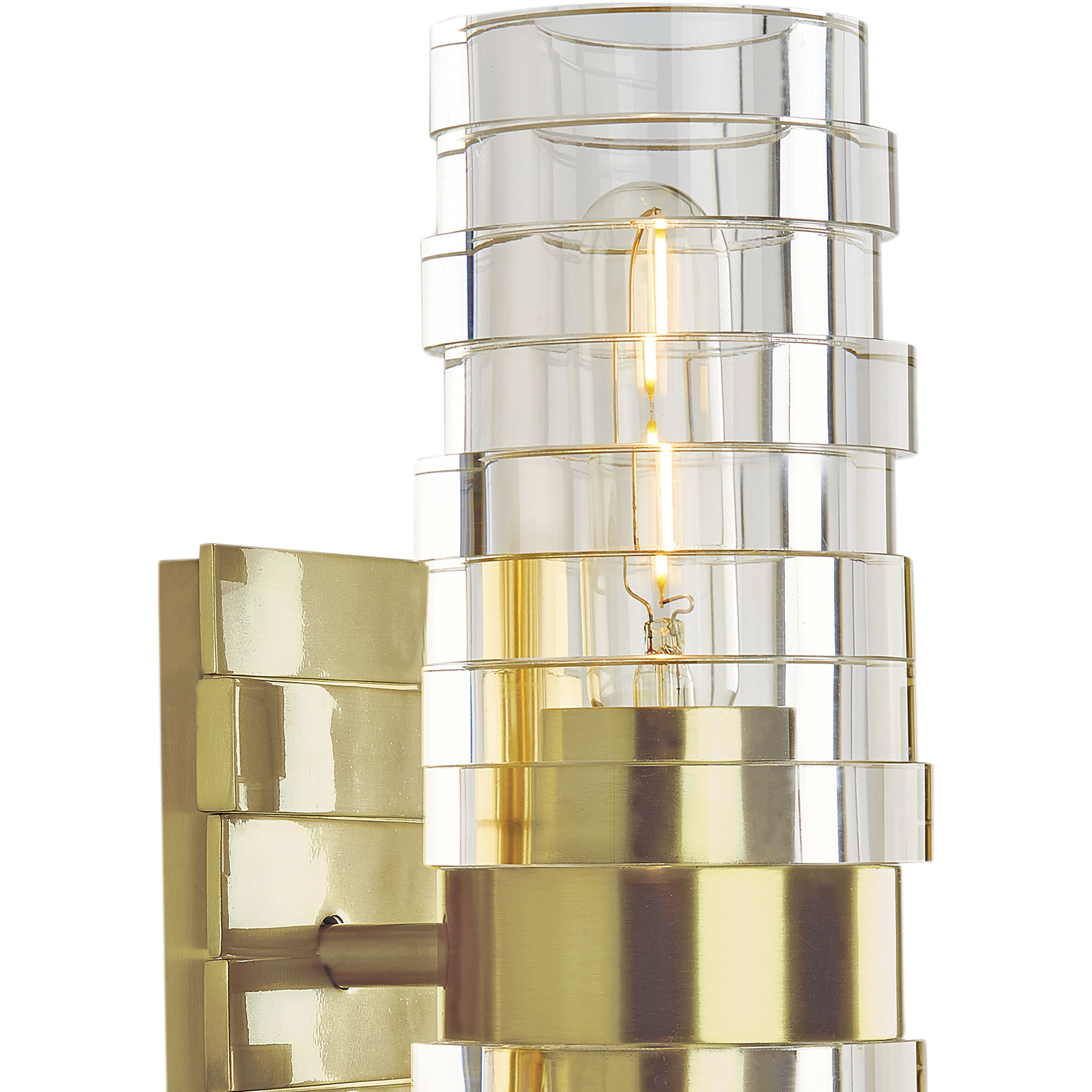 Murano Sconce Wall Light in Satin Brass