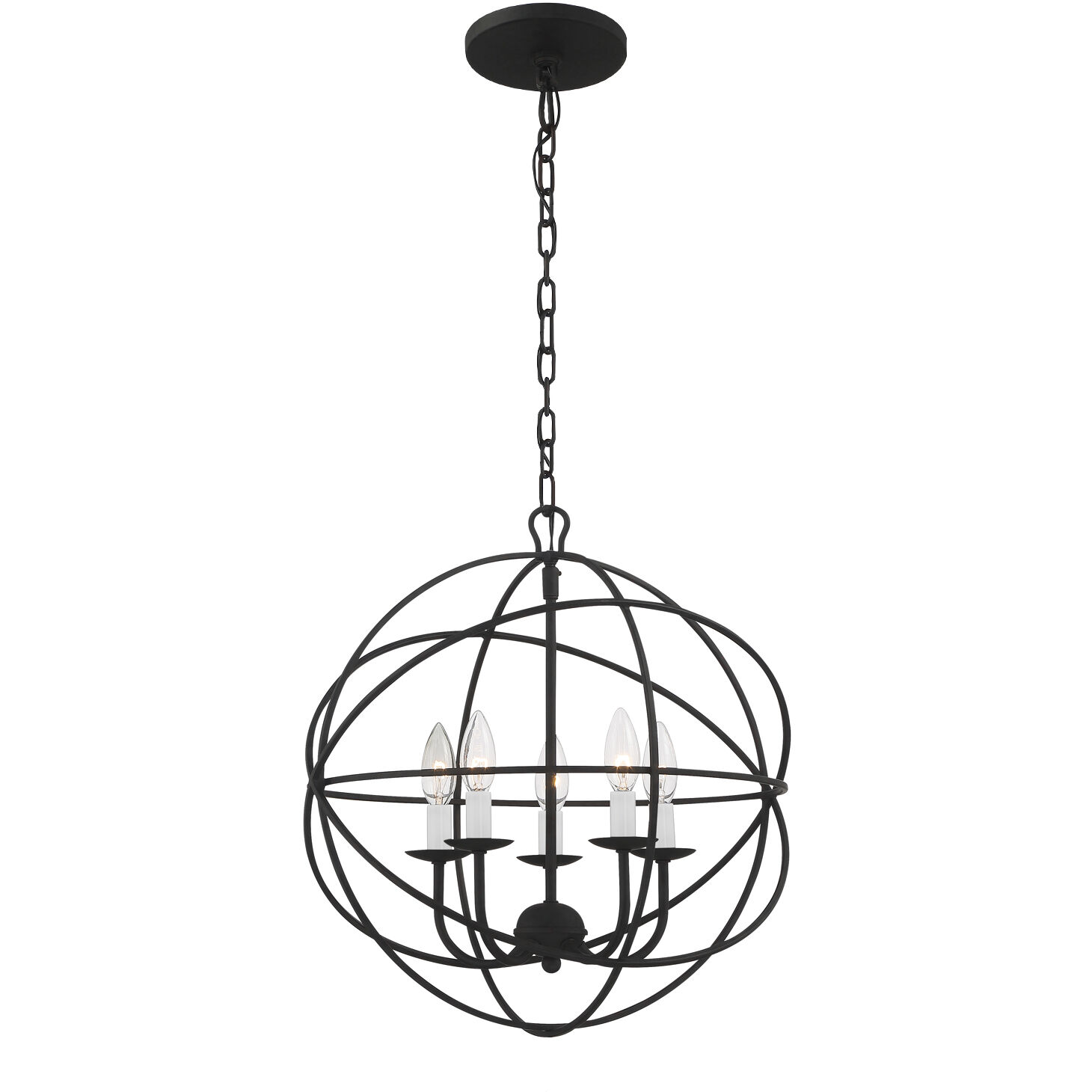 Somma Way 5 Light 17 inch Black Mini Chandelier Ceiling Light