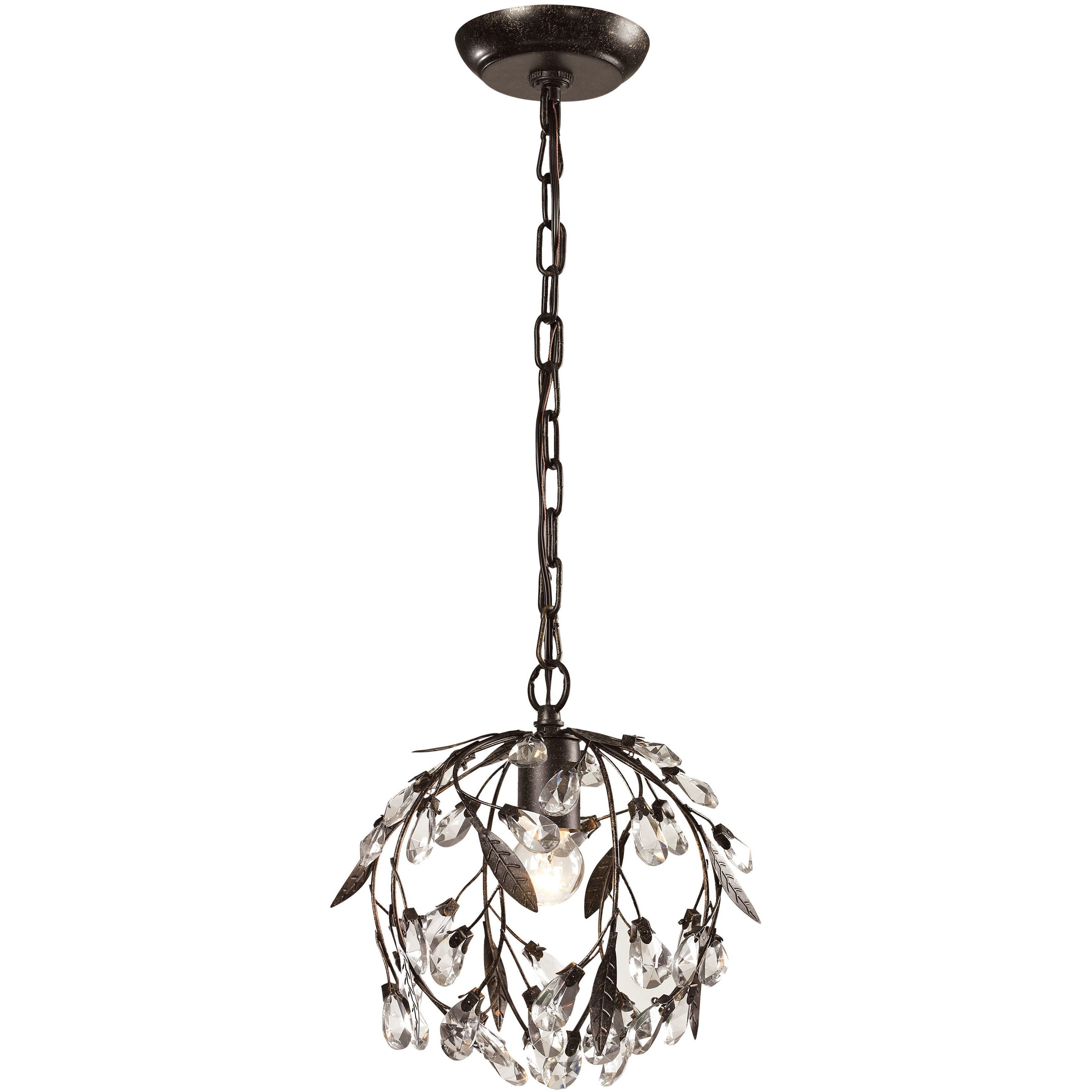 Circeo 1 Light 10 inch Deep Rust Mini Pendant Ceiling Light