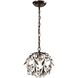 Circeo 1 Light 10 inch Deep Rust Mini Pendant Ceiling Light