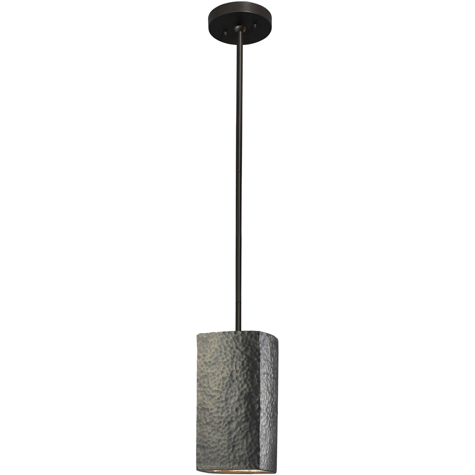 Radiance Collection LED 5.5 inch Hammered Brass with Brushed Nickel Pendant Ceiling Light