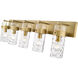 Fontaine 5 Light 44 inch Rubbed Brass Vanity Wall Light in Rubbed Bronze