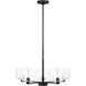 Drew & Jonathan Lochdale 5 Light 24 inch Midnight Black Chandelier Ceiling Light, Medium