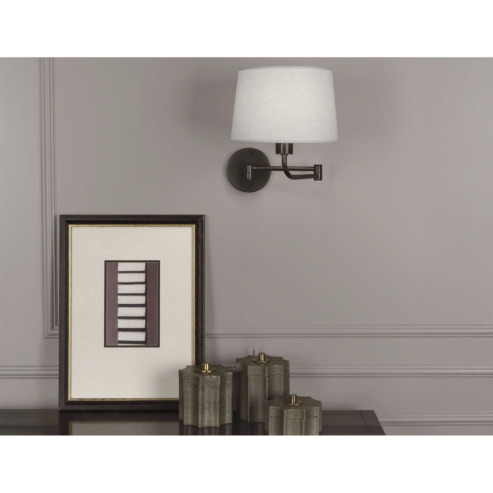 Koleman 11 inch 100.00 watt Deep Patina Bronze Wall Swinger Wall Light