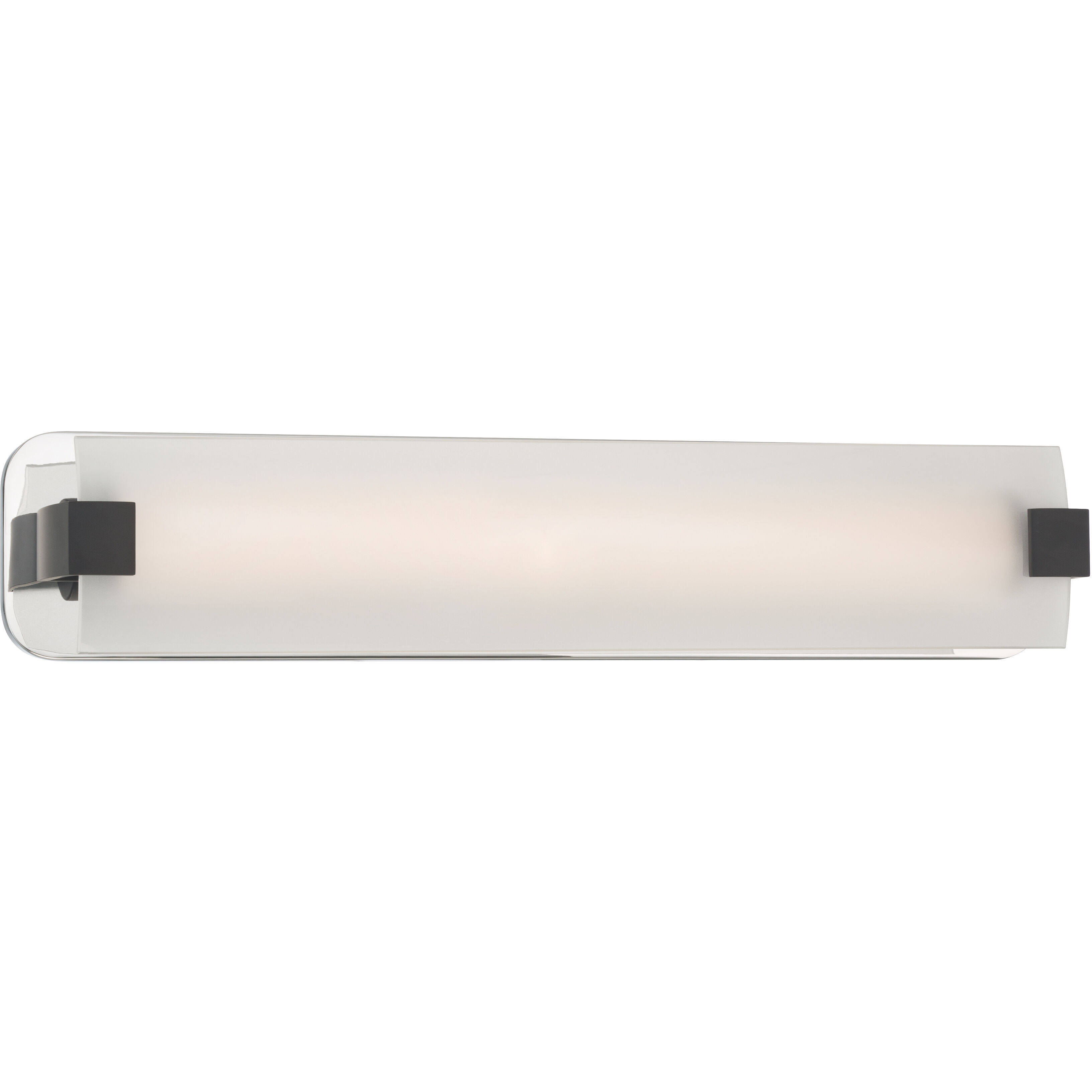 Arclume LED 24 inch Chrome and Dark Matte Black Bath Bar Wall Light