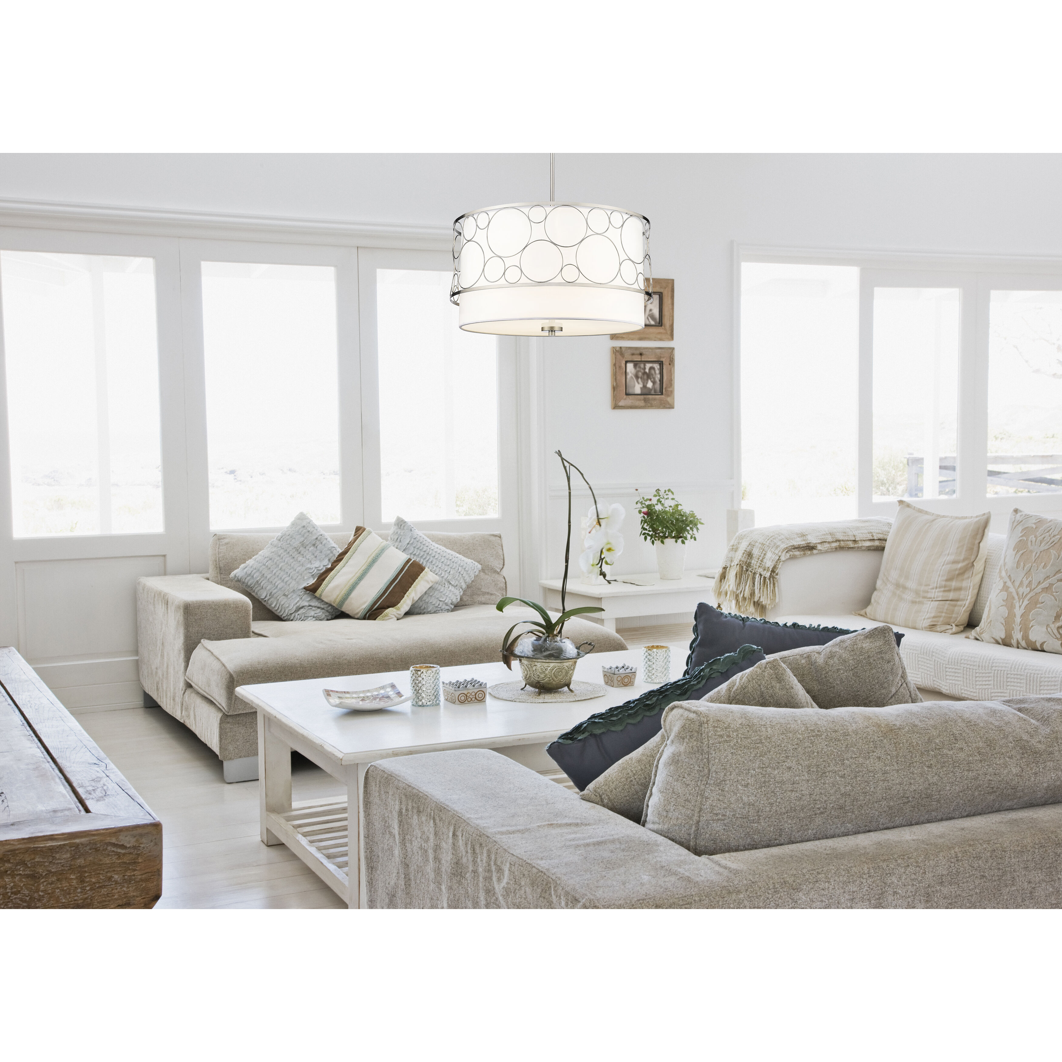 Kendall 4 Light 24 inch Brushed Nickel Chandelier Ceiling Light