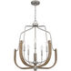 Challis 5 Light 25 inch Antique Nickel Chandelier Ceiling Light