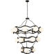 Black Betty 18 Light 43 inch Carbon and French Gold Chandelier Ceiling Light