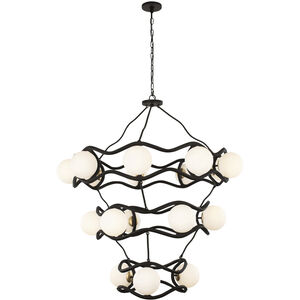 Black Betty 18 Light 43 inch Carbon and French Gold Chandelier Ceiling Light