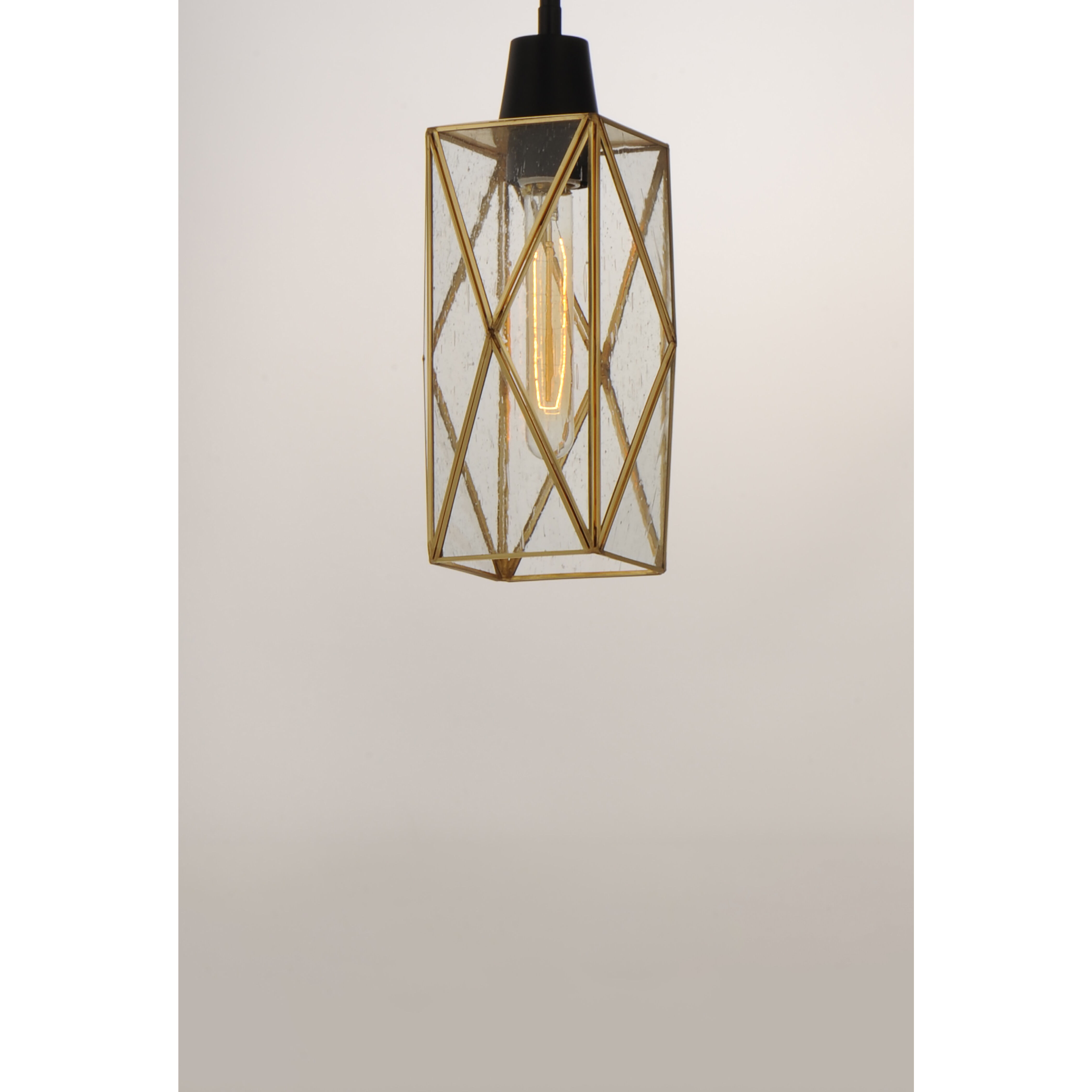 Norfolk 1 Light 6 inch Black/Burnished Brass Mini Pendant Ceiling Light