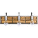 Ella Jane 3 Light 21 inch New Bronze and Honey Wood Bath Vanity Light Wall Light