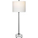 Ciara 33 inch 100.00 watt Satin Black with Crystal and White Marble Buffet Lamp Portable Light