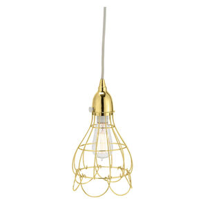 Wire Rose 1 Light 6 inch Gold Pendant Ceiling Light 