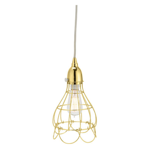 Wire Rose 1 Light 6 inch Gold Pendant Ceiling Light 