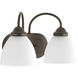 Heart 2 Light 13.69 inch Antique Bronze Bath Vanity Wall Light