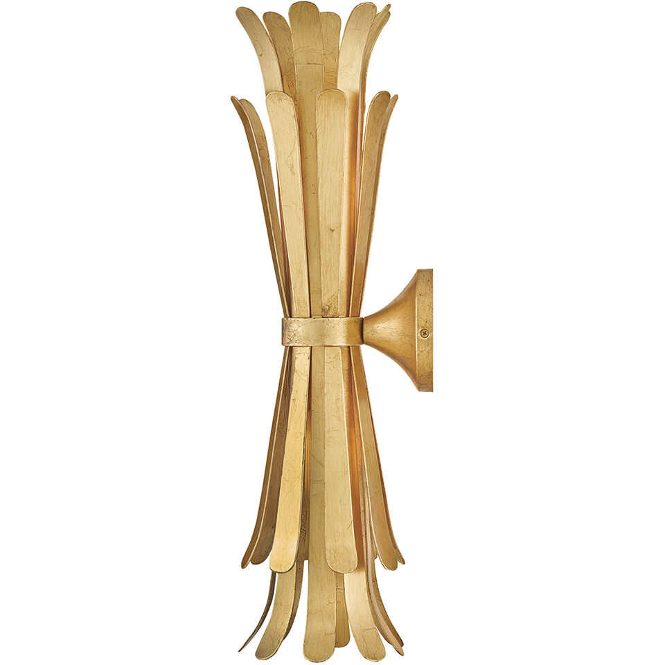 Reina Sconce Wall Light in Distressed Brass