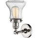 Franklin Restoration Bellmont LED 7 inch Polished Nickel Sconce Wall Light in Seedy Glass, Franklin Restoration