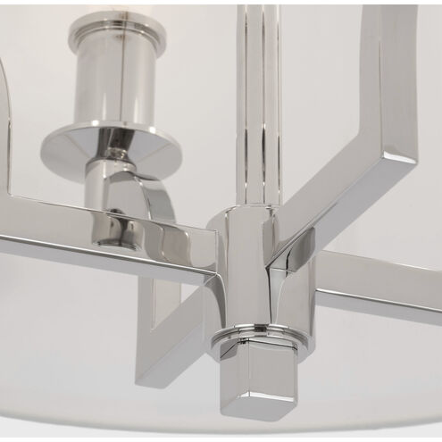 Barbara Barry Westport 4 Light 23 inch Polished Nickel Hanging Shade Ceiling Light, Large